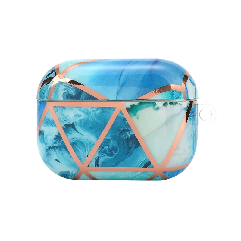 

Luxury Electroplate Marble Earphone Case for Airpods Colorful IMD Sublimation Airpods Pro Cases Fashion Designer Cover Cute