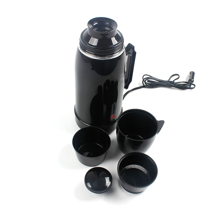 
Travel Coffee Tea Maker Car Kettle Cigarette-Lighter with K-Cup 12/24 Voltage 1L Black 150/250 Power Car Electric Water Kettle 