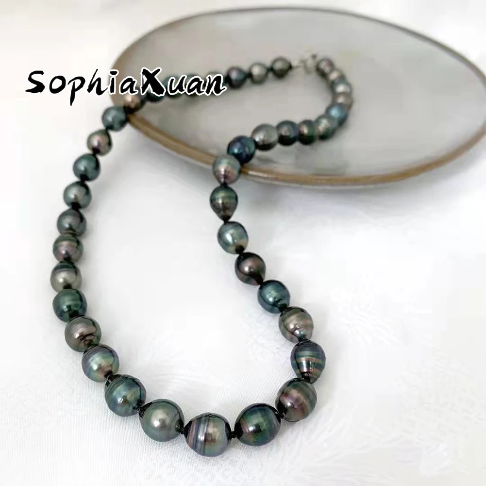 

SophiaXuan Simple Pure Pearl Thin Chain Colorful Pearl Wholesale Hawaiian freshwater pearl necklace pendant 9MM 12MM, Picture shows