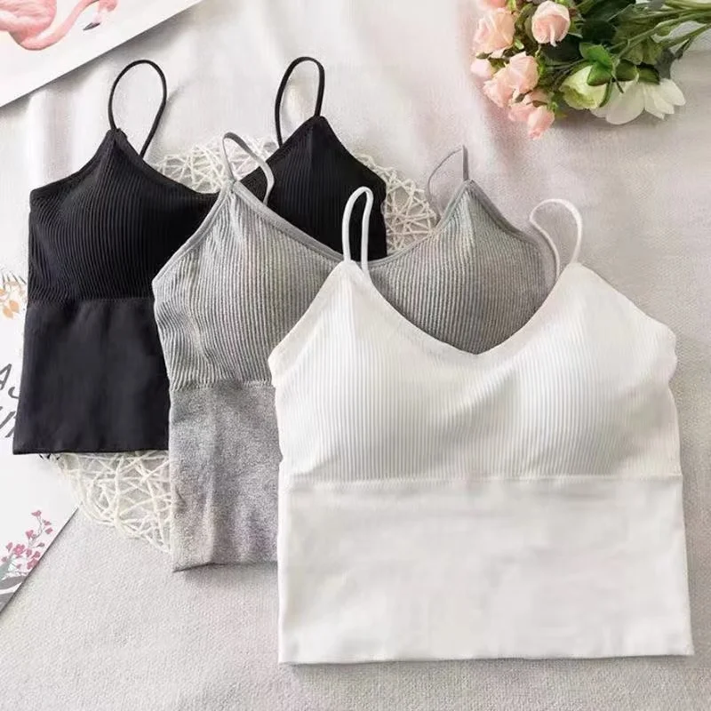 

Halter top Beautiful back bra lace women crossing Cross strap brace Seamless wrap chest vest, Black, white, gray