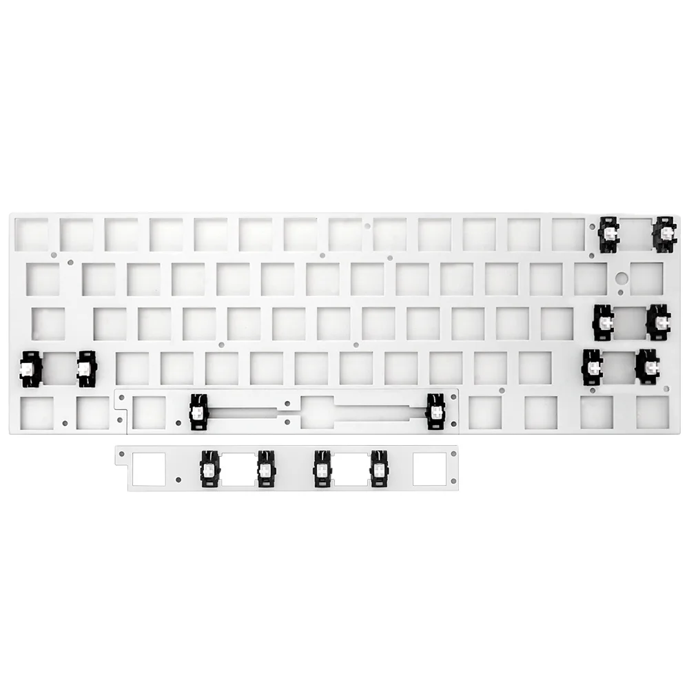 

GK61 gk61XS RGB wireless hotswappable replaceable cherry MX switch with Satellite for 61keys PCB keyboard kit, Black white