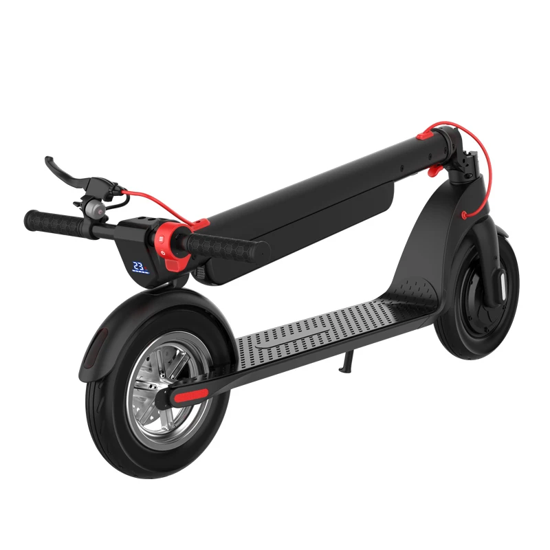 

ANIOCHI 2022 new arrival Trotinette Electrique 10 inch fat tire 36V 350W 10 Ah foldable electric scooter for adult, Silver+blue/black+red