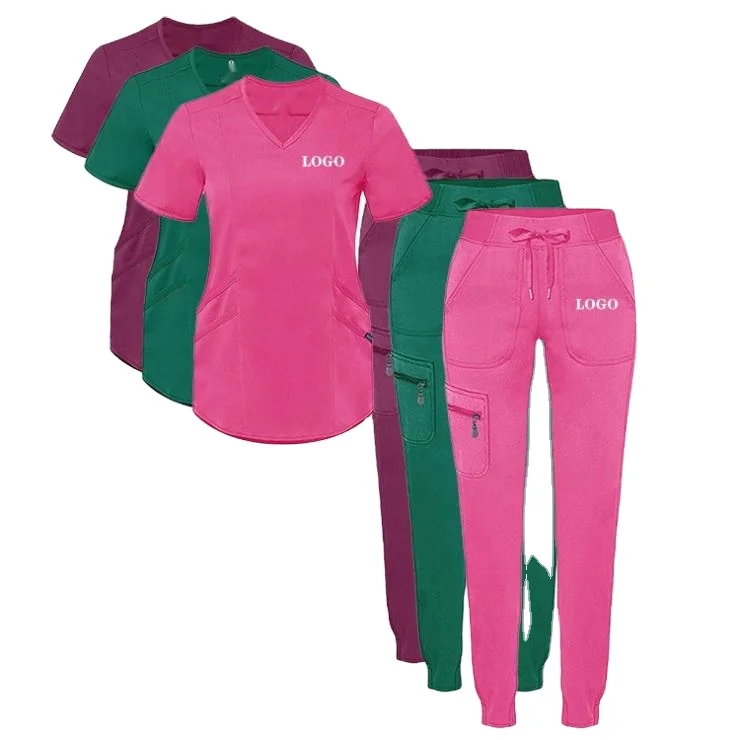 

Top Sale Jogger High Quality Custom Scrubs Suit Hospital Uniforms Medical Nurse Uniform Scrub Set, Custom color