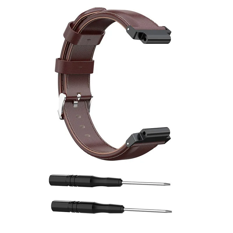 

15mm genuine leather watch strap bands for Garmin Forerunner220 230 235 620 735 Approach S20/S5/S6