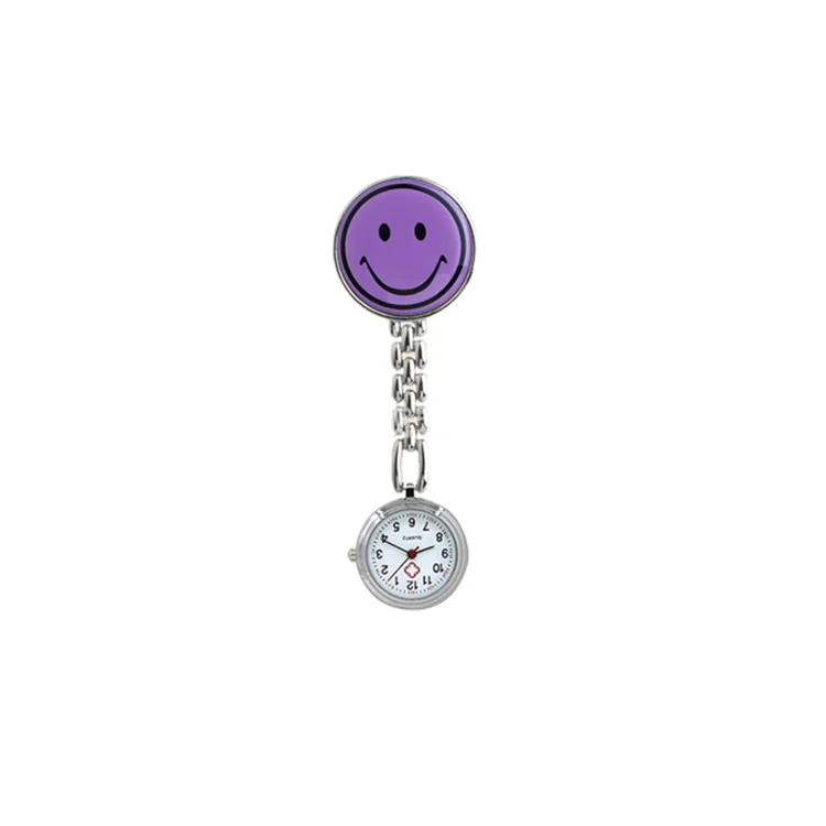 

Wholesale nice price Women's Cute Round Smiley Nurse Pocket Creative Student Watch Gift Watch