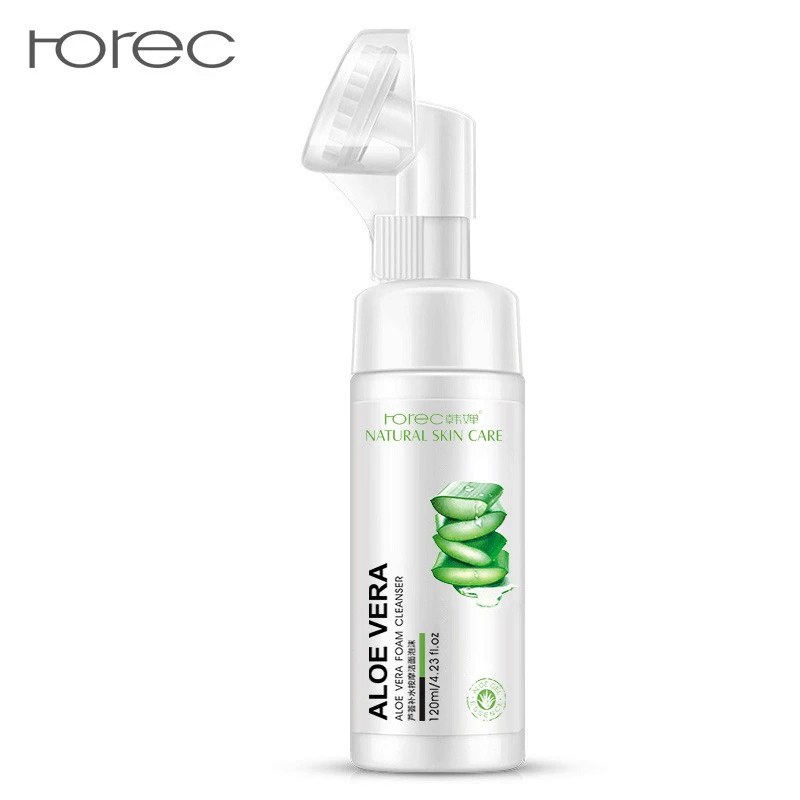 

ROREC 120ml aloe hydrating massage cleansing foam moisturizing nourishing facial cleanser organic