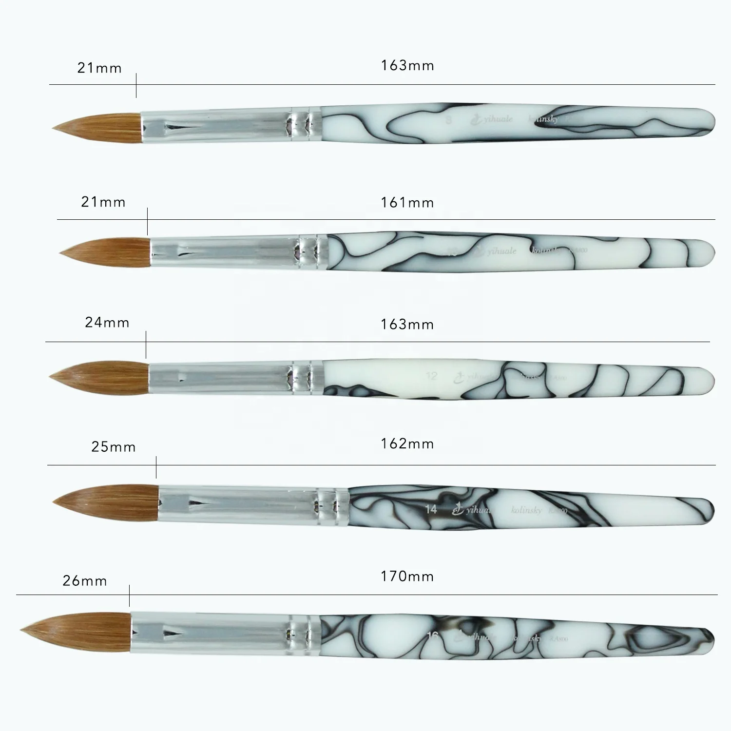 

EVAL New 2021 acrylic brush kolinsky nail brush acrylic kolinsky acrylic brushes