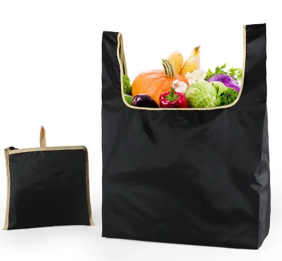 

Eco Recyclable Retail Custom Logo Printed Recycle Reusable Foldable Grocery Black Tote Shopping On Online Bag