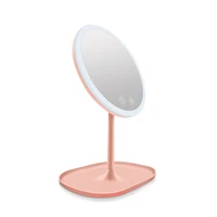 

WholeSale Desktop Foldable Micro USB Hot Selling Led Vanity Mirror Vanity Desk Rechargeable Strong Fill Light Makeup Mirror