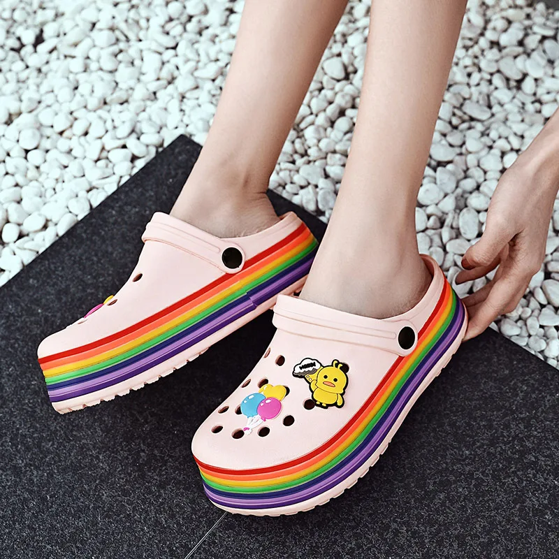 

Fashion Trend Breathable Anti Slip Eva Garden Shoe Beach Slippers Womens Clogs, Candy color