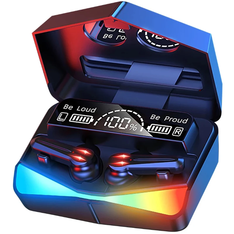 

M28 Fashion Mirror BT5.1 Gamer TWS In-ear Wireless Headphones Gaming Earphone