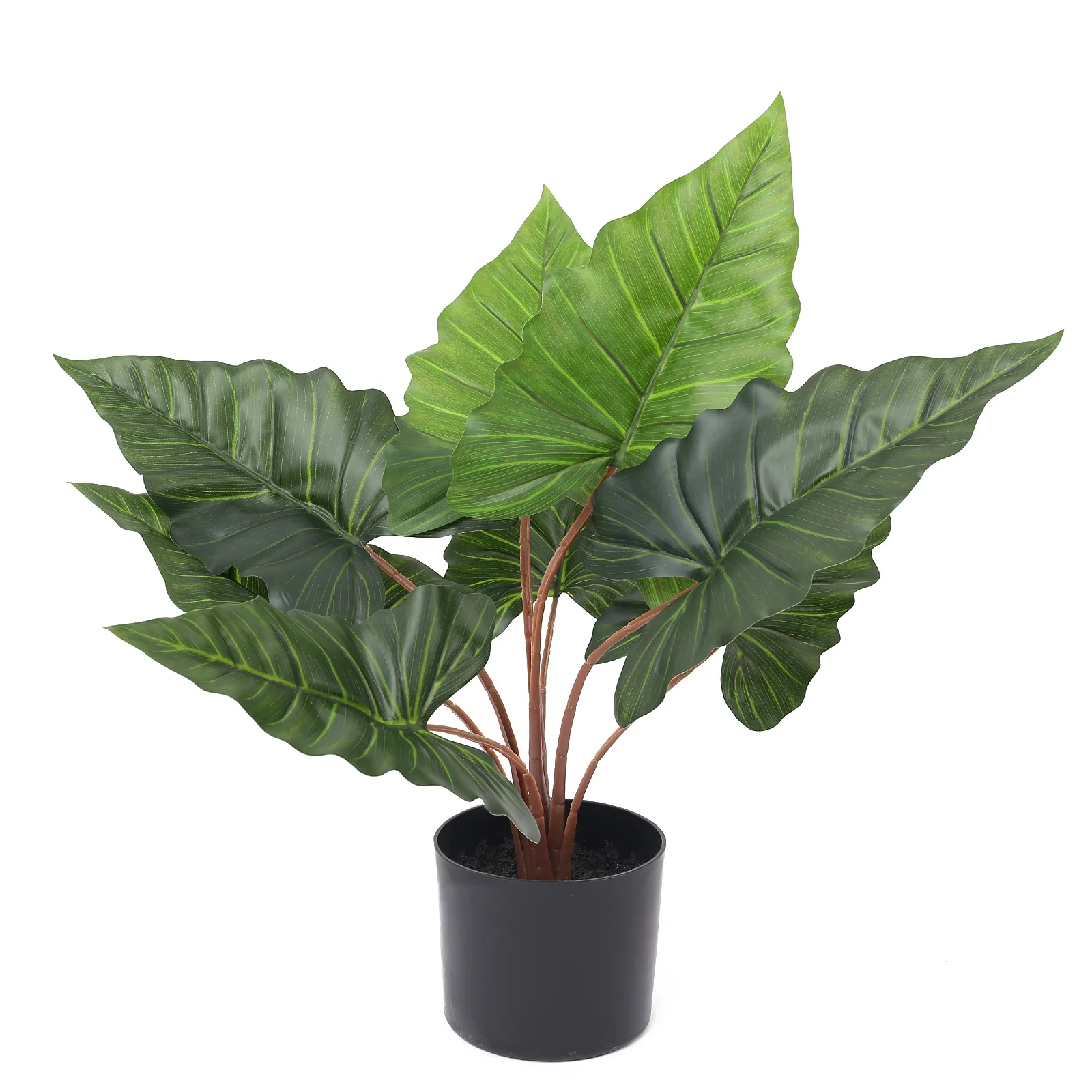 

Wholesale Cheap Artificial Plastic Trees Artificial Taro Plant for Home Office Decor, Shown