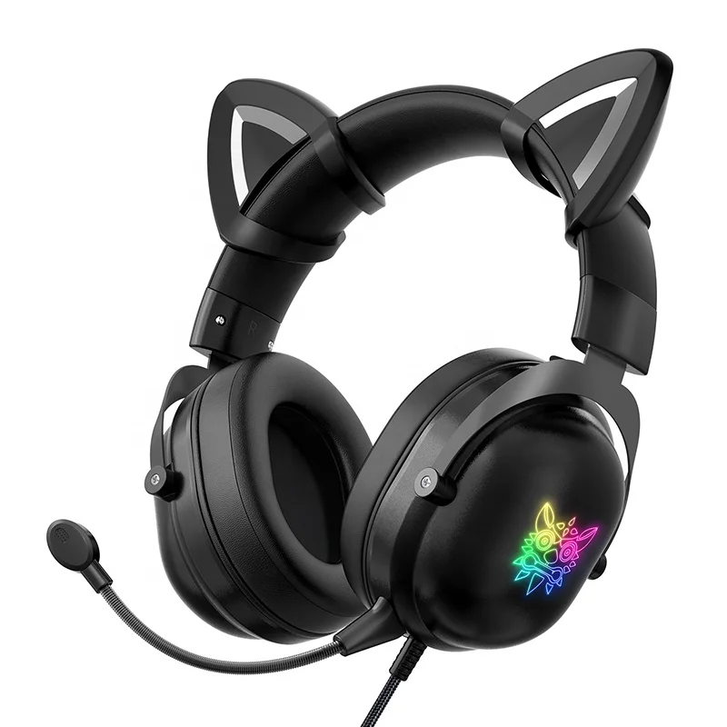

New Arrival Fashion ONIKUMA X11 Headset Black Cat Ears Gaming Headphones For Casque Gamer