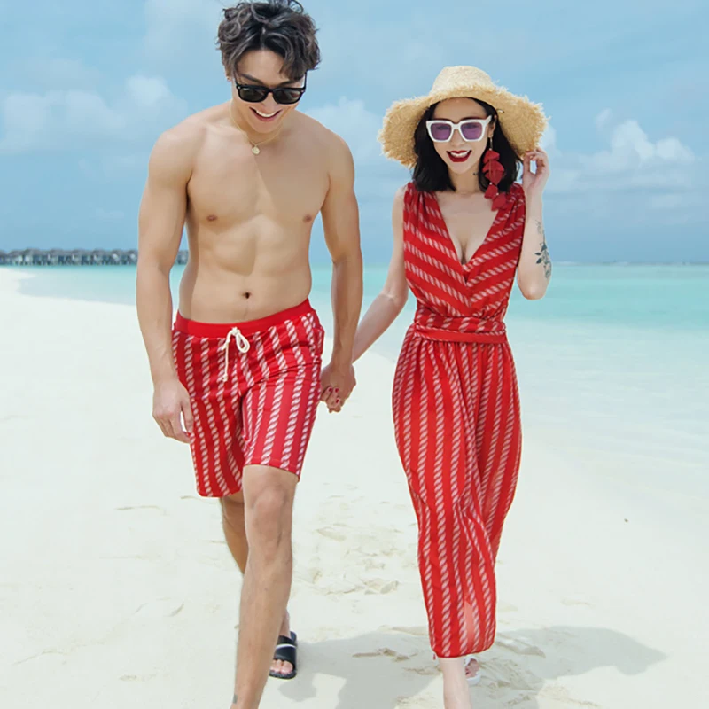 

Women'S Three-Piece Bikini Men'S Beach Wear Couple Swimsuit Beachwear