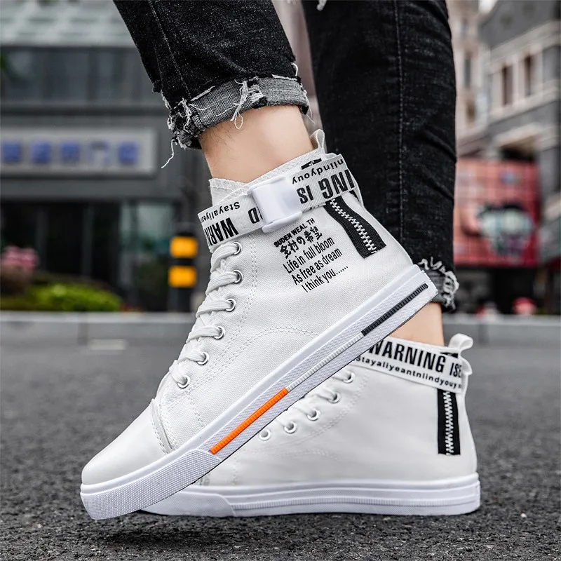 

Men's casual canvas shoes Fashionable men 2020 fashion high top
