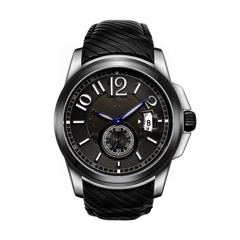 
Trade assurance stainless steel chronograph watch quartz stainless steel back watches 