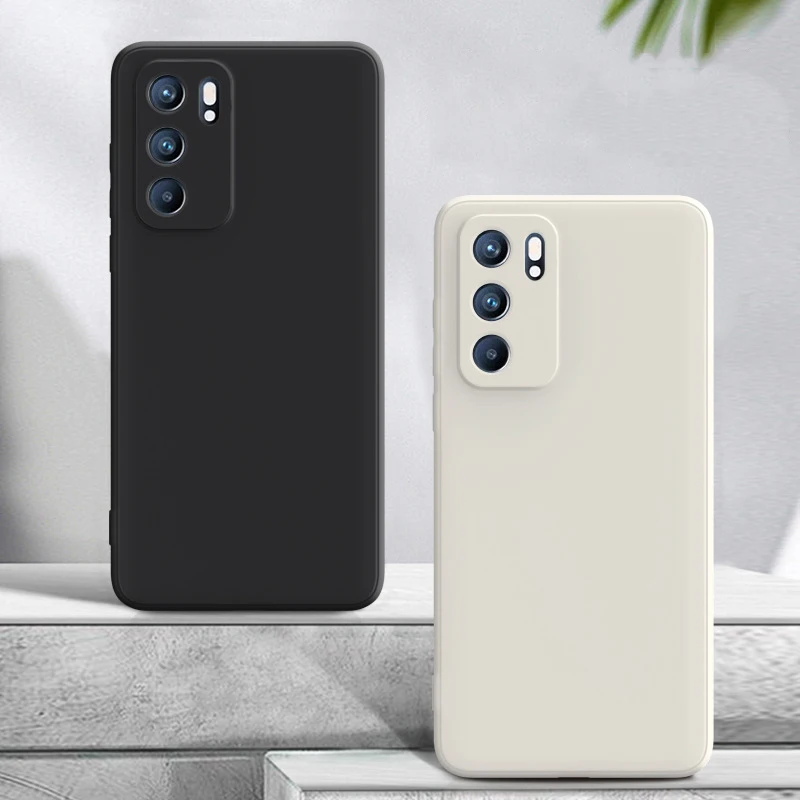 

High quality liquid silicone case for OPPO Reno6 5G back cover with microfiber inside, 13 colors