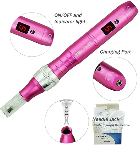 

TBPHP P10 Genosys Bbglow Mesopen Demao Starskin Needling Pen Microneedling Electric Pen Dr Pen Derma Dr, Silver gold black pink