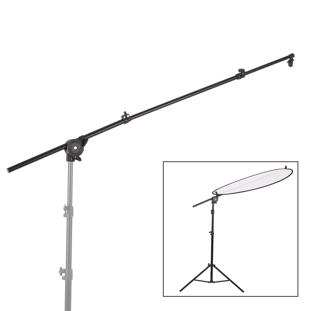 

Photography Extendable Photo Studio Reflector Diffuser Holder Stand Boom Arm Support with Clip Flexible Swivel Grip Head Clamp