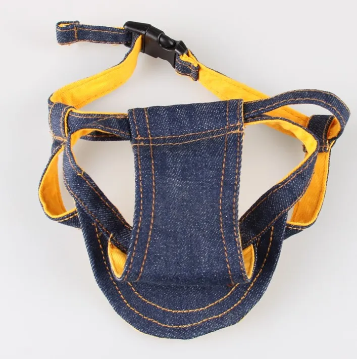 

Adjustable sunscreen pet cat and dog jean hat summer pet baseball travel sun hat for large dogs, Bule