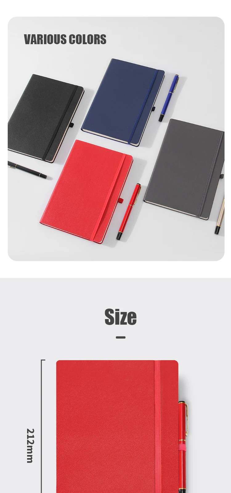 Custom Notebook Printing Notebooks With Elastic Band Ribbon Pen Loop Envelope Buy Notebook