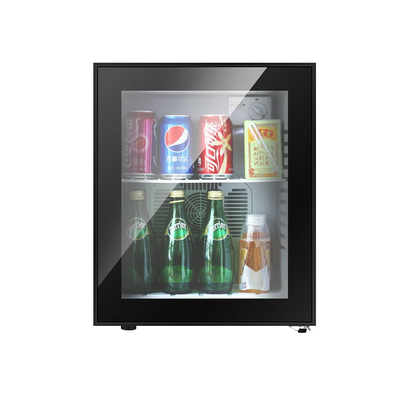 
40L commercial display Refrigerator hotel glass door mini bar fridge 