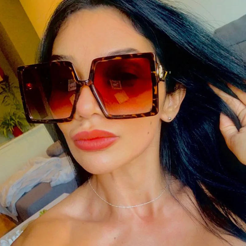 

MJ-0123 The New 2021 Sunglasses Ms Shows Men's Fashion And Personality Oversized Square Metal Frame Sunglasses