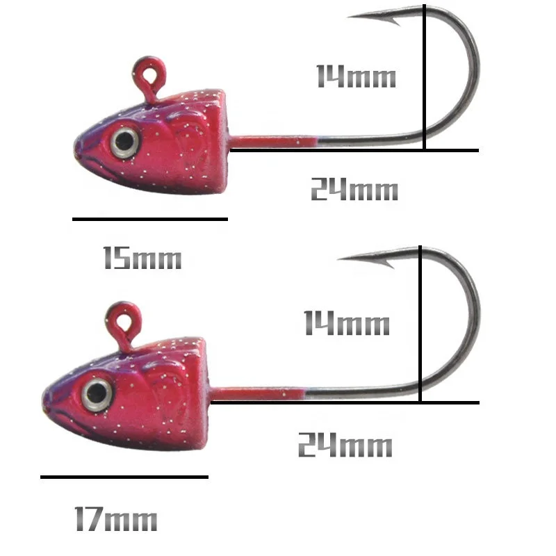 

Ocean fishing fishing gear bulk fish type metal jig head hook lead jig head fish hook, 3 colors