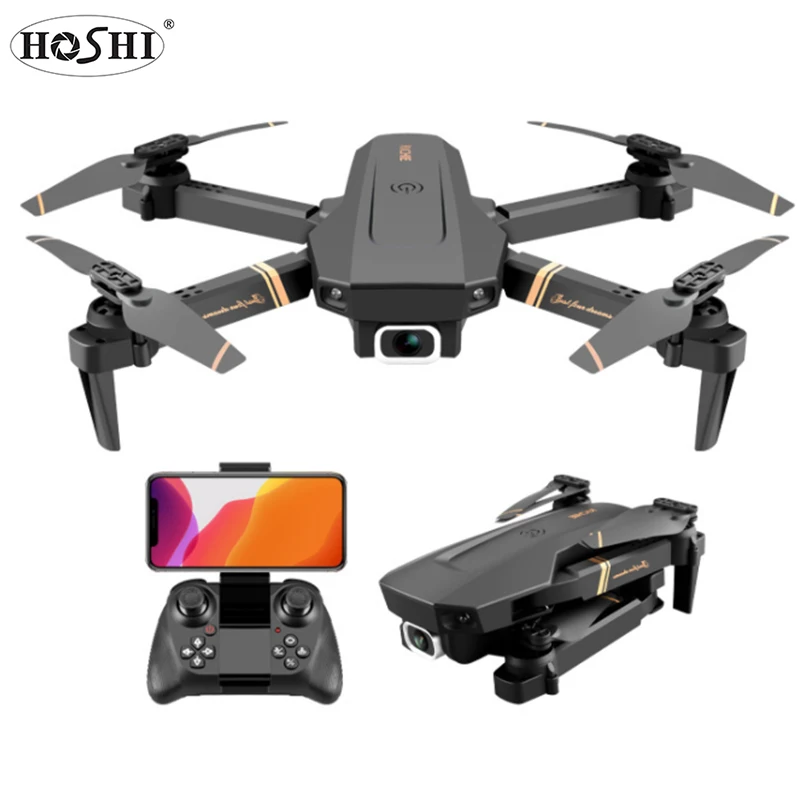 HOSHI V4 RC Drone 4K HD Wide Angle Camera WiFi fpv Drone Dual Camera Quadcopter Real-time transmission Helicopter Toys, Black