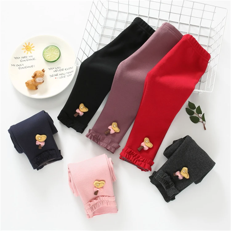 

Factory Wholesale winter kids legging girls baby leggings with fleece, As picture