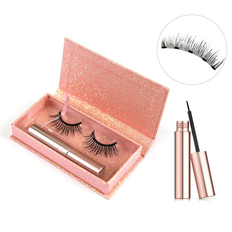 

Custom Logo Magnetic Lashes Boxes 1 Pair Magnetic Eye Lashes Private Label Magnetic Lashes Kit, Natural black