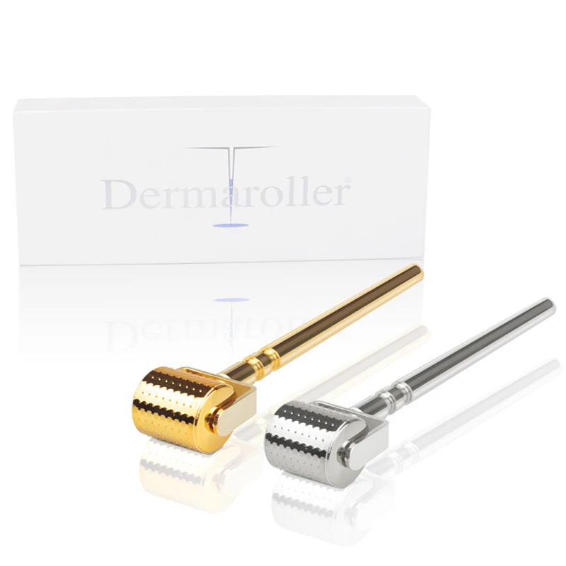 

Newest Metal Gold Silver Seamless Derma Roller With 192 Titanium Needle