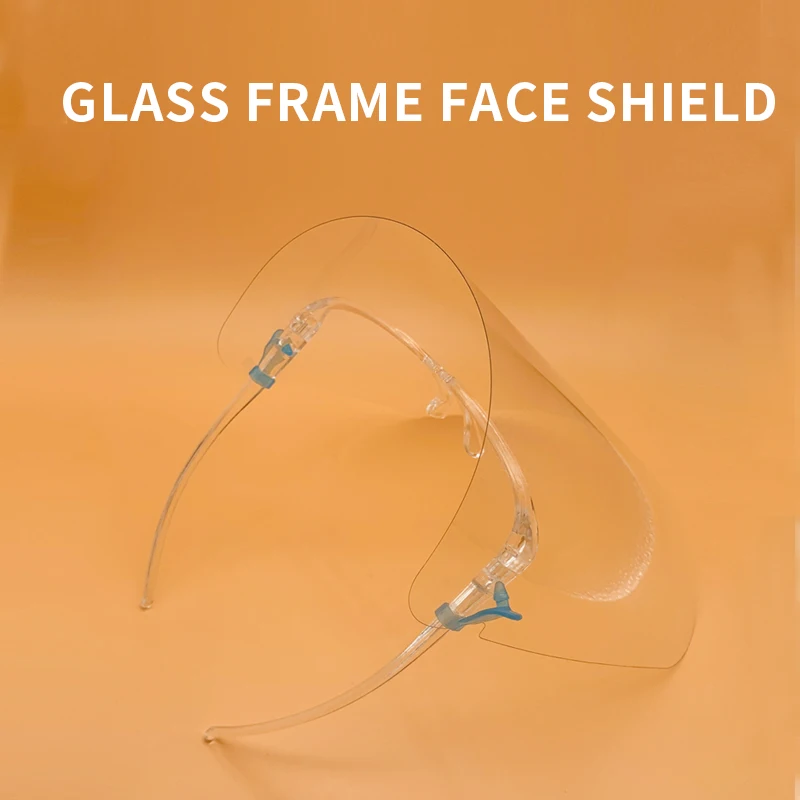 
Plastic Transparent Protection Eye Visor Full Cove Plastic Clear Visors Face Shield With Glasses 