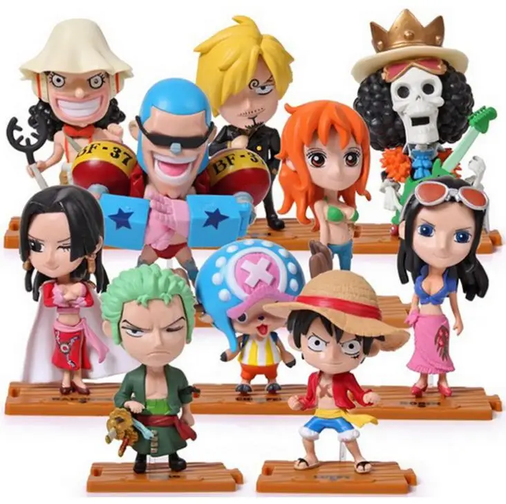 Ufogift Anime One Piece Figures Toy Set For Kids 10pcs Luffy One