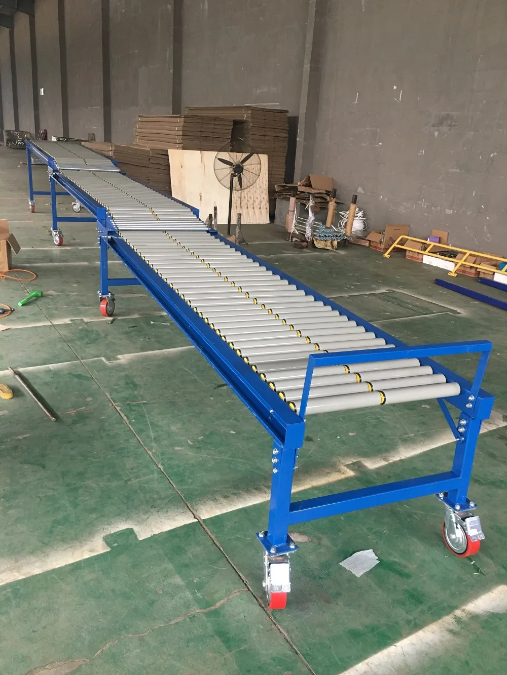 gravity incling roller conveyor for container or truck loading ...
