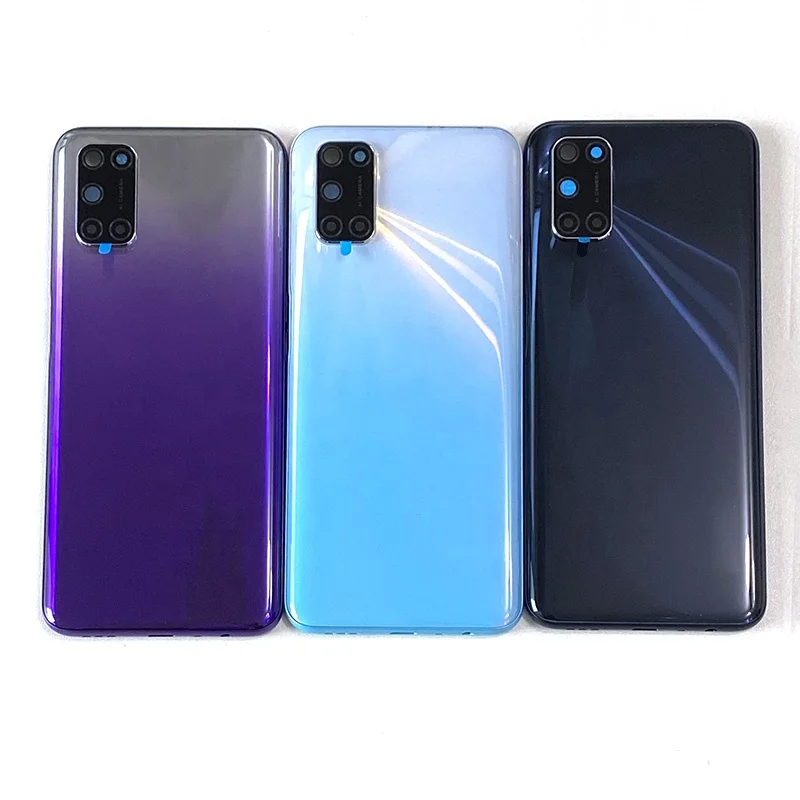 

6.5" Original Quality Housing For OPPO A52 Rear Battery Back Cover Camera Frame Lens Flash Plastic For OPPO A72 A92 Back Panel, Black/white/purple