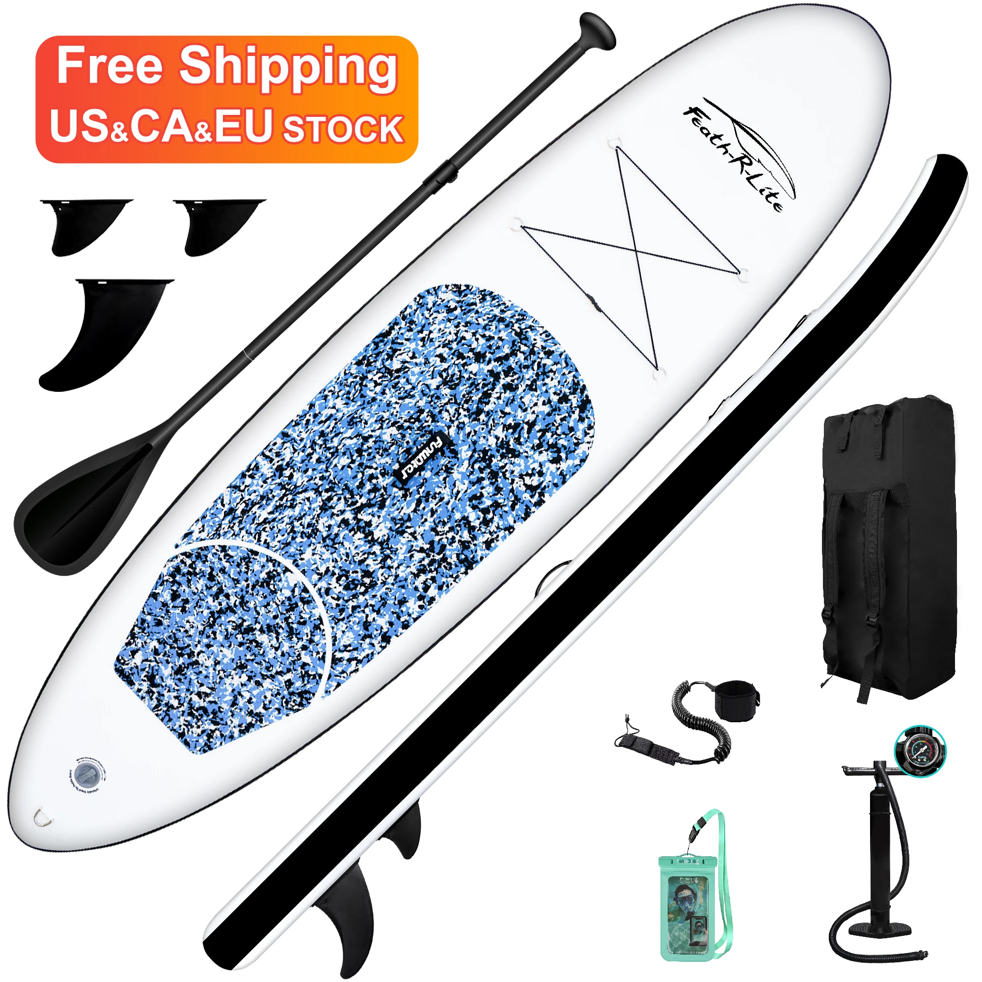 

FUNWATER Free Shipping Dropshipping OEM 10ft blue sup paddle board best bord surfboard wholesale inflate surf pedal board