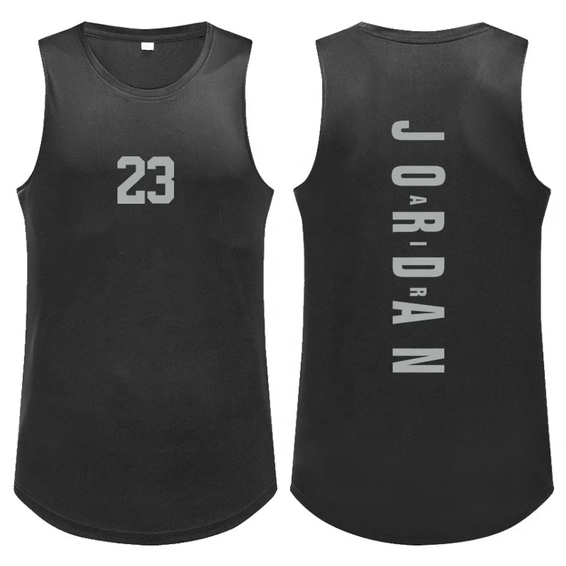 

Wholesale custom Kobe Irving James AJ23 fitness running vest quick-drying training basketball sports sleeveless waistcoat jersey, Custom color