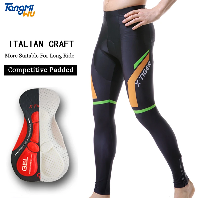 

MenCycling Trousers MTB Bike Tights 3D Gel Pad Breathable Cycling Pants Long Elastic Bicycle Pants Quick Dry 5XL Cycling Pants