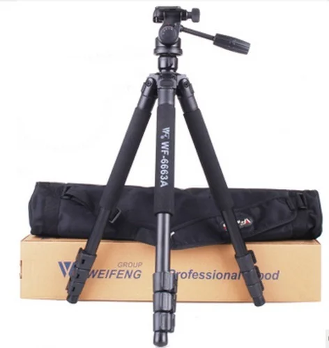 

Hot Sale Tripod WF6663A Tripod Spherical Camera Stand, Black