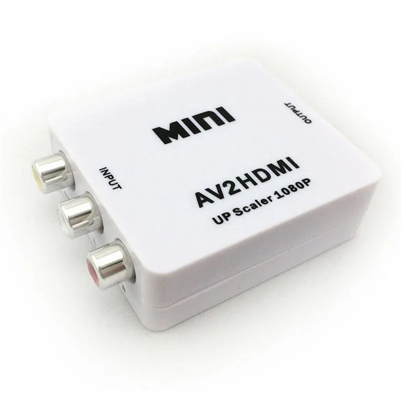 

AV2HDMI Mini RCA CVBS 3 RCA Composite Video AV to HDMI Converter box for TV/PC/PS3/Blue-Ray DVD mini av collector For TVP