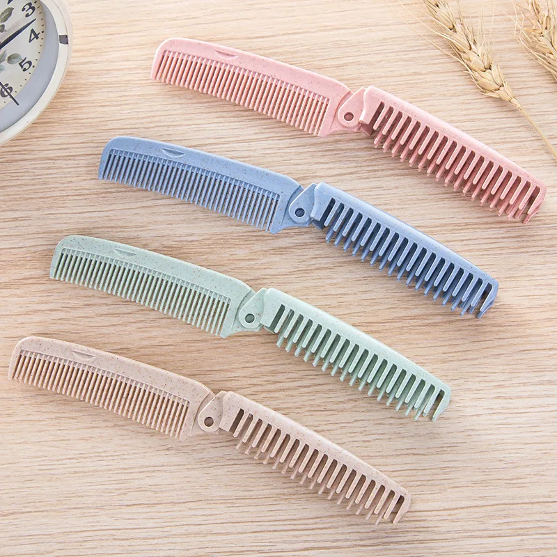

Portable wheat comb portable make-up comb hairdresser household long hair antistatic compact comb, As show