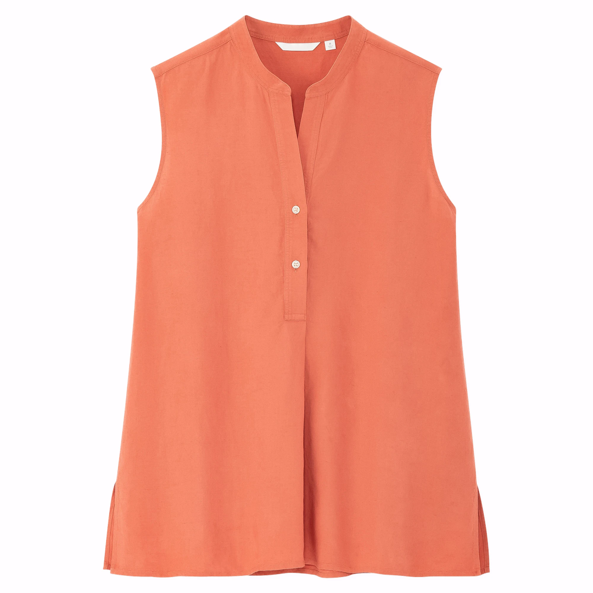 

Women Home Wear Linen Blend Sleeveless Summer Casual Shirt