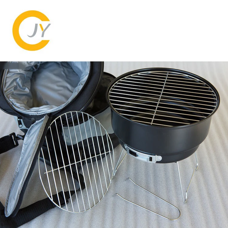 

Small Portable Charcoal Barbeque Mini Grill with cooler bag