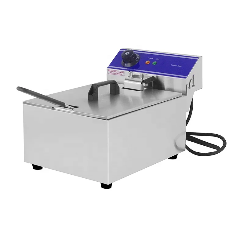 Single 3Kw 10L Table Top Commercial Electric Deep Fryer Commercial Deep Fryers with CE
