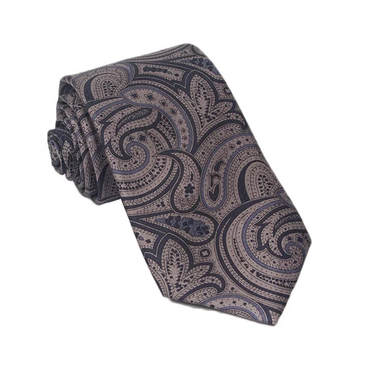 
Noble Men Vintage Dark Tone Classic Paisley Custom 100% Polyester Printed Necktie 