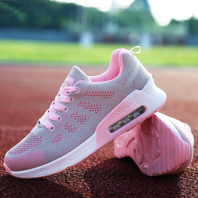 

2021 New Women Running Shoes Breathable Lightweight Sport Shoes Tennis Athletic Walking Training Gym Sneakers