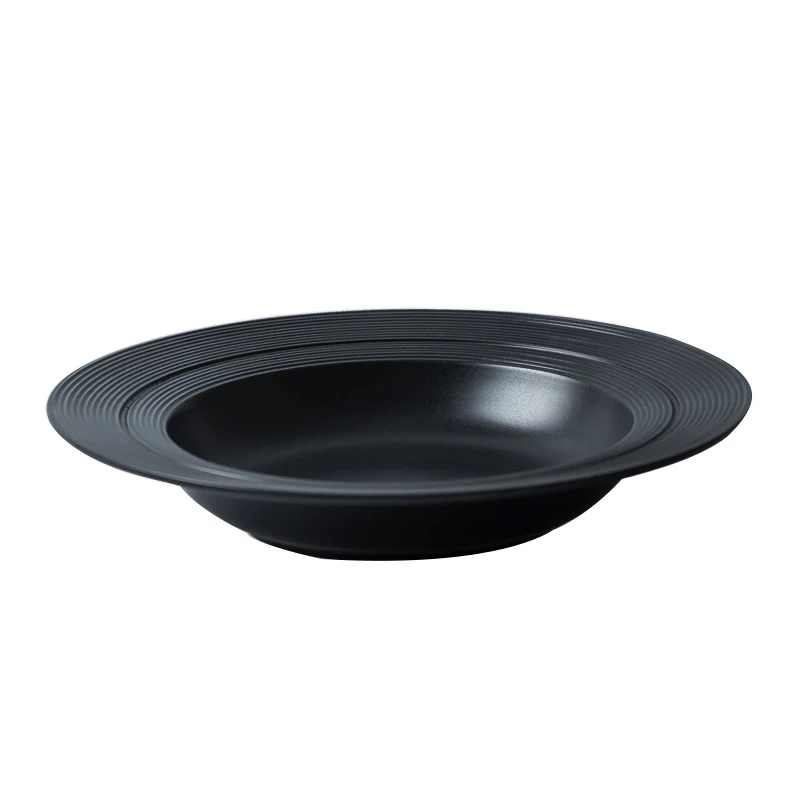 

Spaghetti Plate Straw Hat Plate Home Nordic Soup Plate Creative Ceramic Western tableware salad bowl, Colors