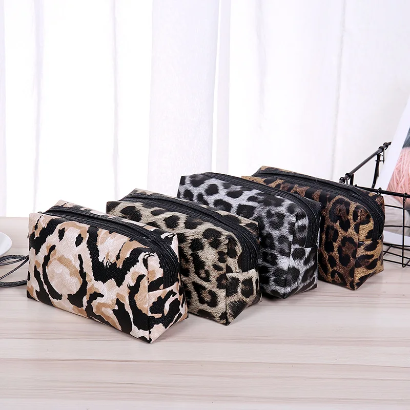 

Direct price Korean ins PU make-up bag fashion leopard waterproof wash bag cosmetic storage bag, Various