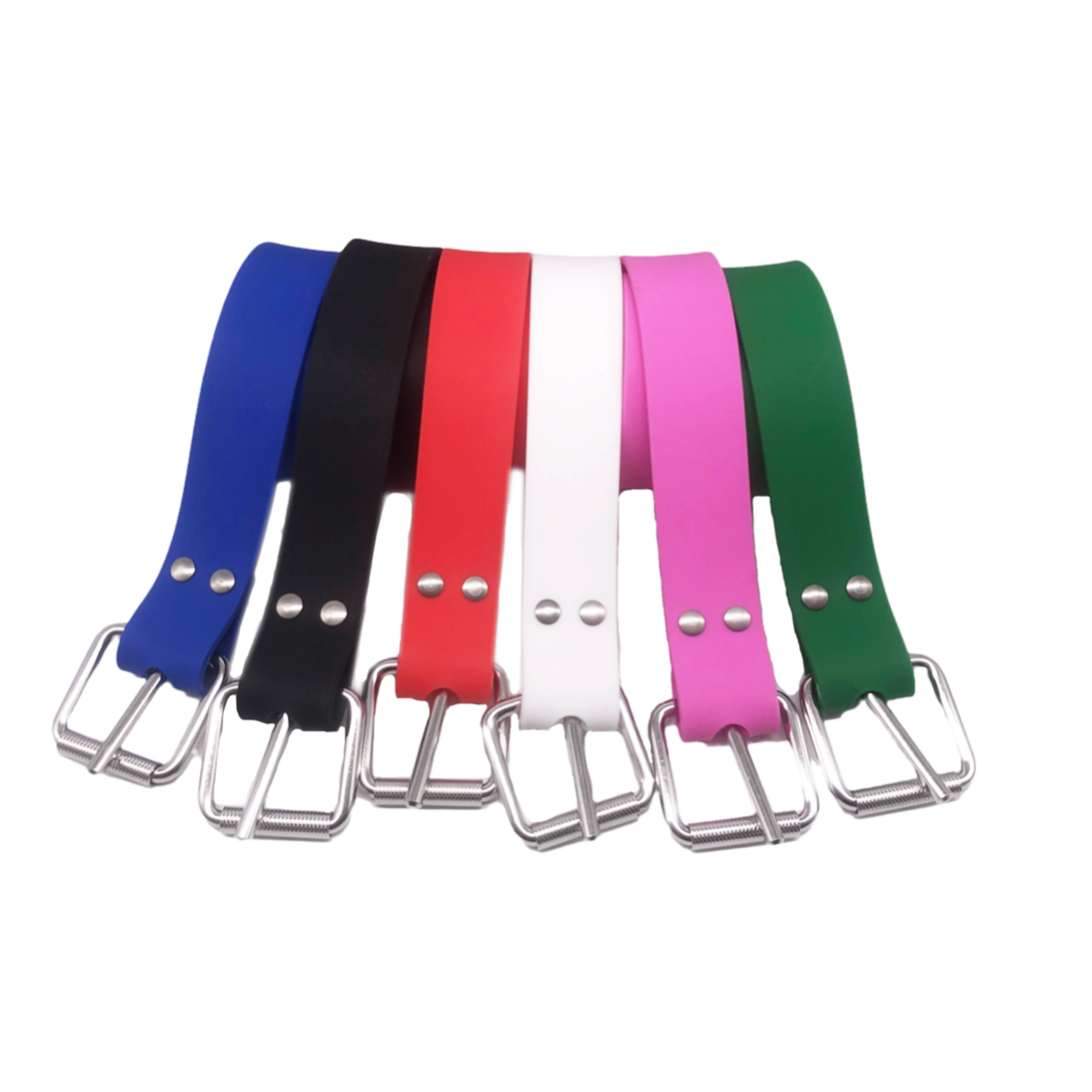 

2021 Plain spearfishing freediving silicone weight belt with stainless steel buckle, Black,white, pink , red, blue, camo pink, camo green